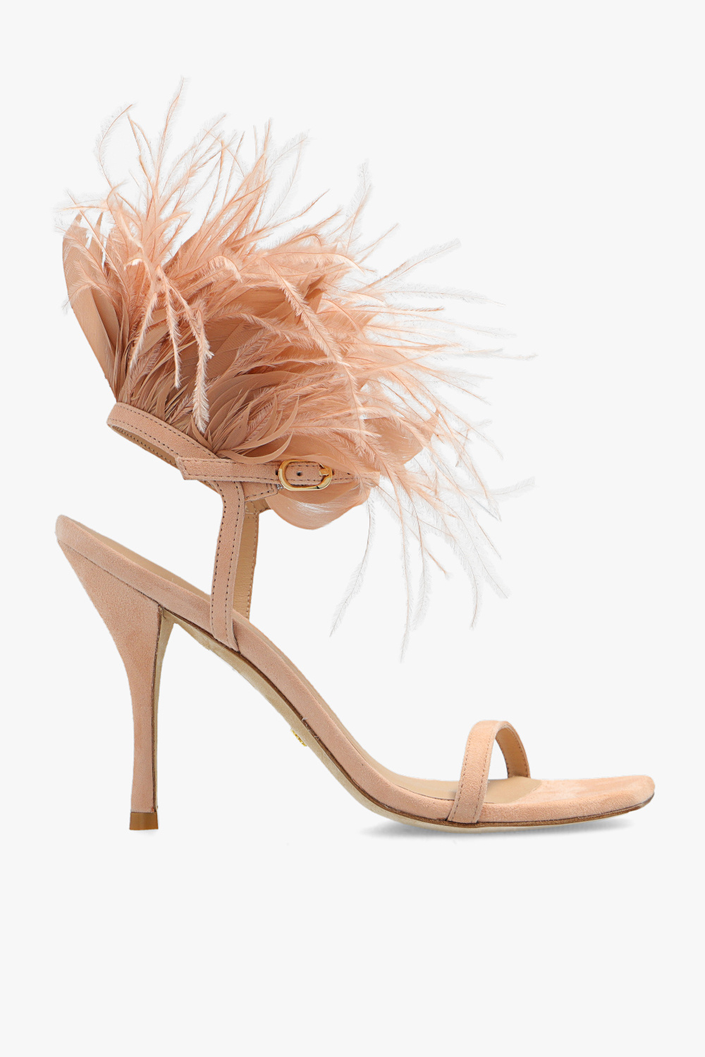 STUART WEITZMAN フルム ヒル サンタル PLUME100SD582 POUDRE SchaferandweinerShops Italy - Pink 'Plume' heeled sandals